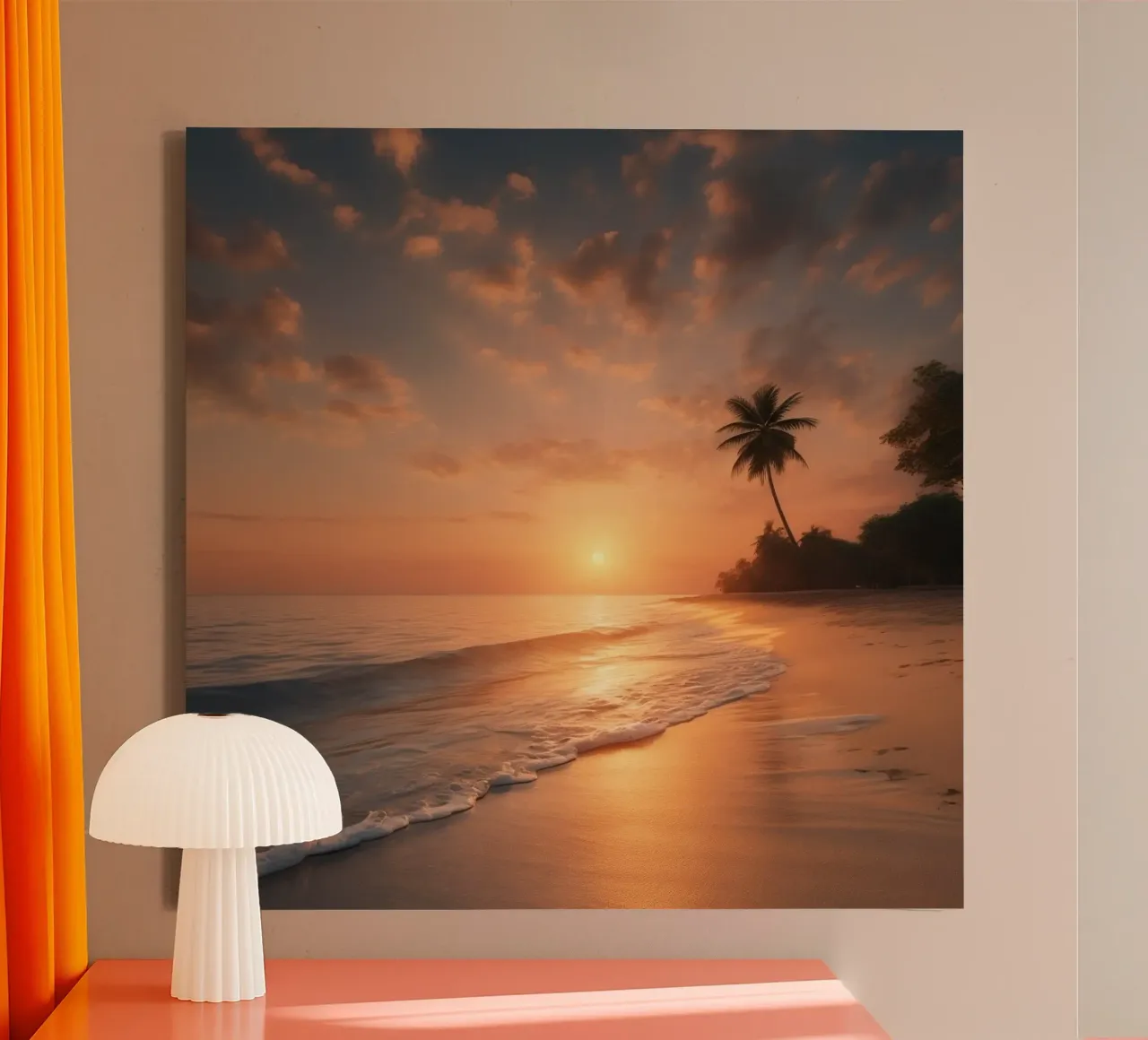 Orizzonte d'oro tela con Cornice a cassetta da PhotoVibe Decor
