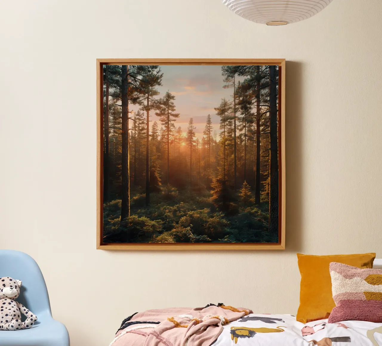 Orizzonte d'oro tela con Cornice a cassetta da PhotoVibe Decor