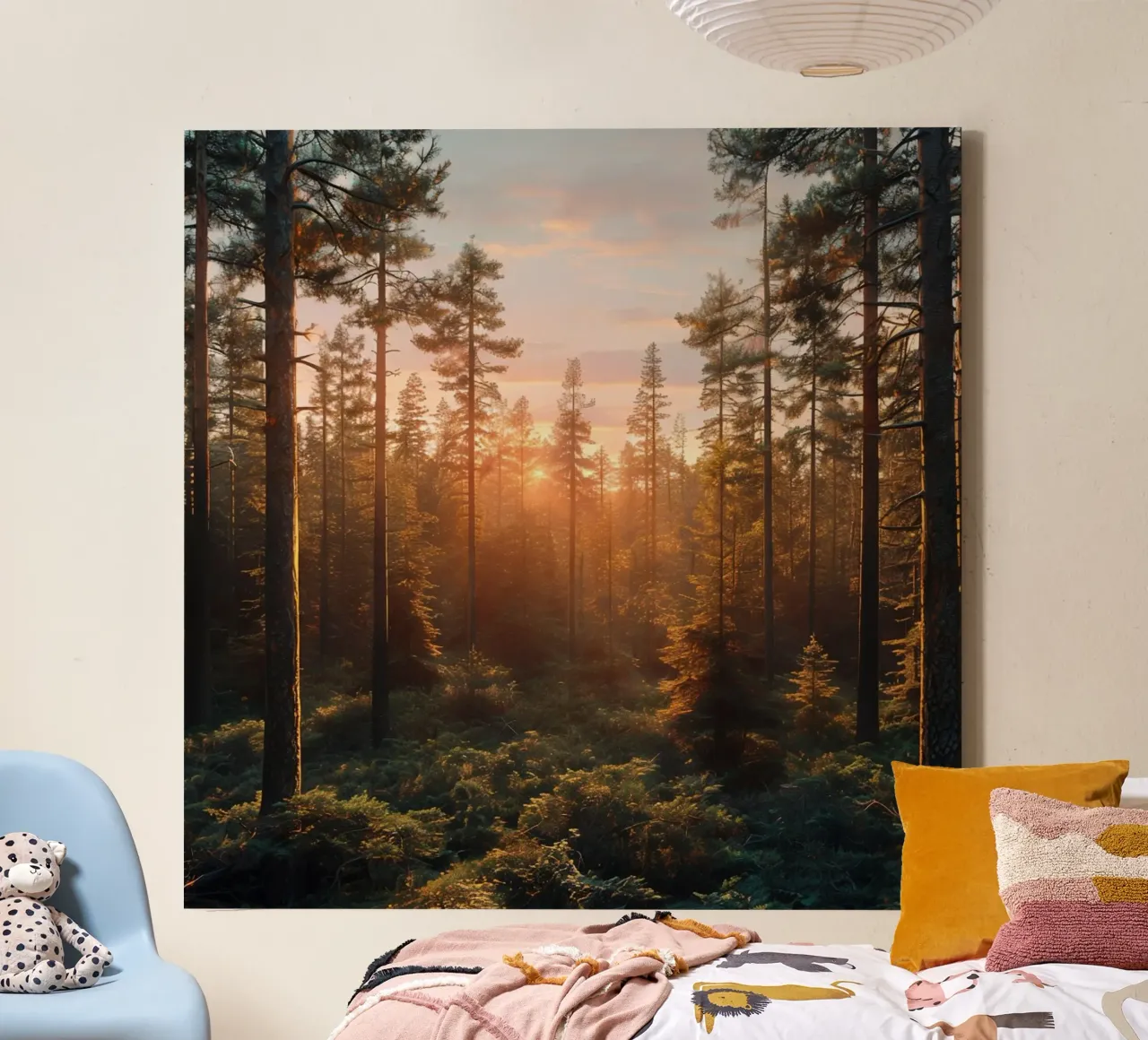 Orizzonte d'oro tela con Cornice a cassetta da PhotoVibe Decor