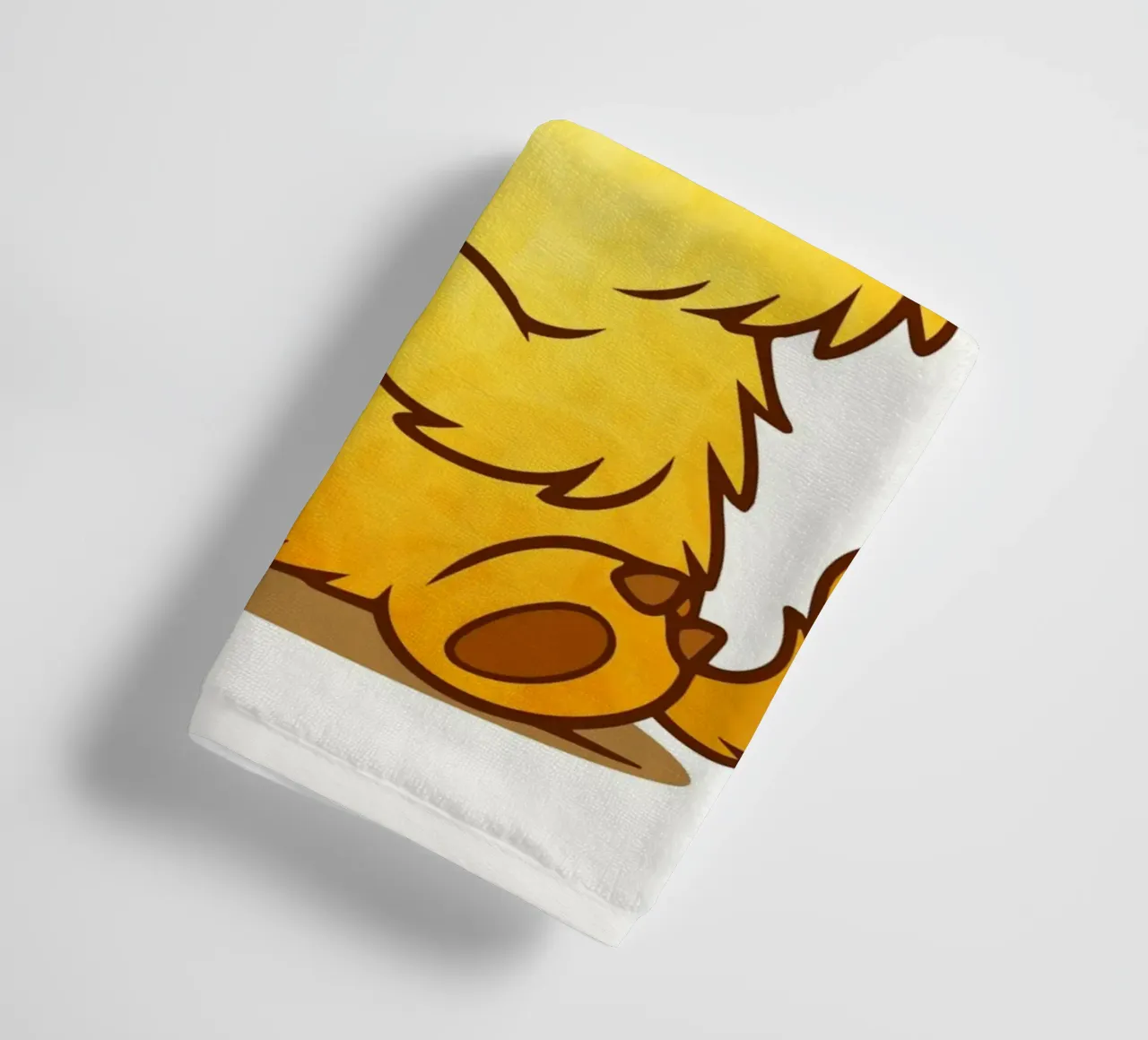 Simpatico mostro giallo con corna arcobaleno asciugamano da bagno da namosh