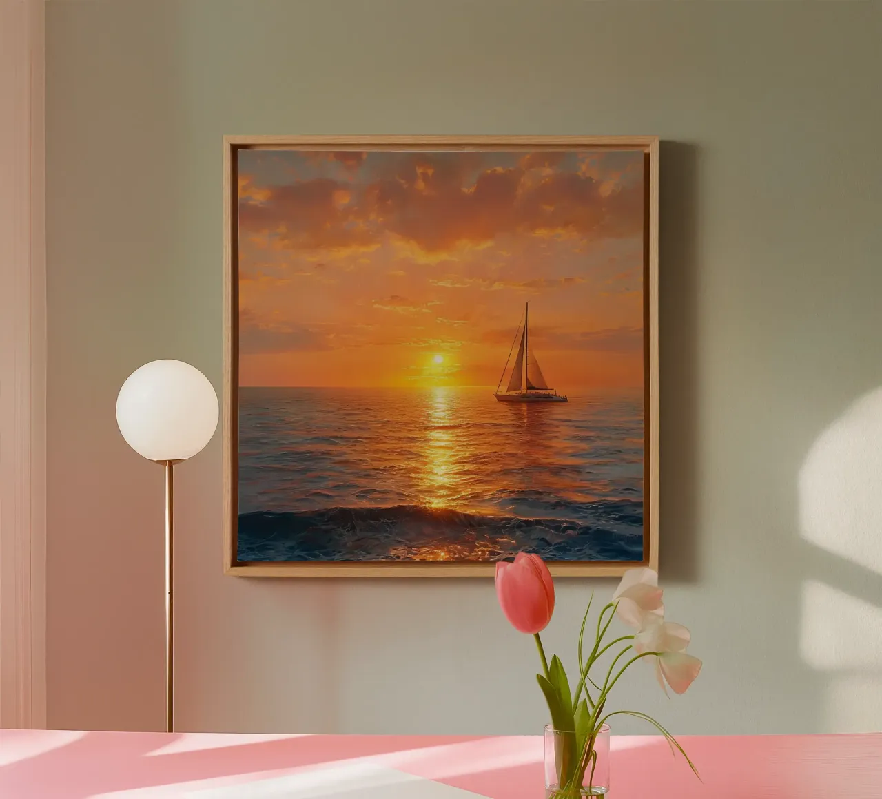 Orizzonte d'oro tela da PhotoVibe Decor