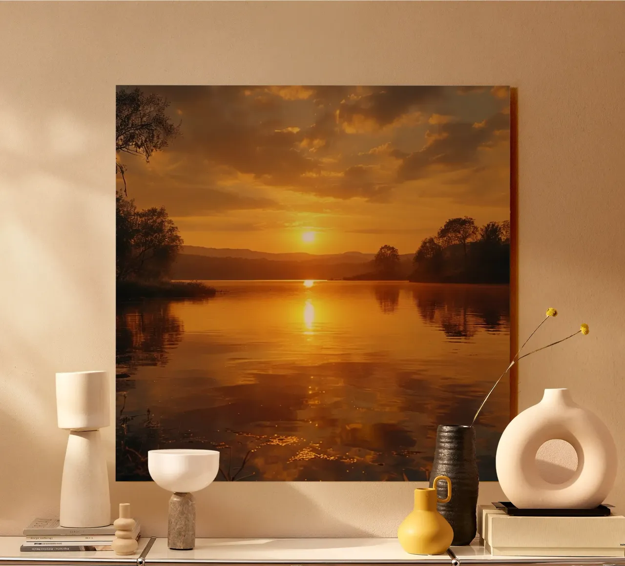 Orizzonte d'oro alluminio dibond da PhotoVibe Decor