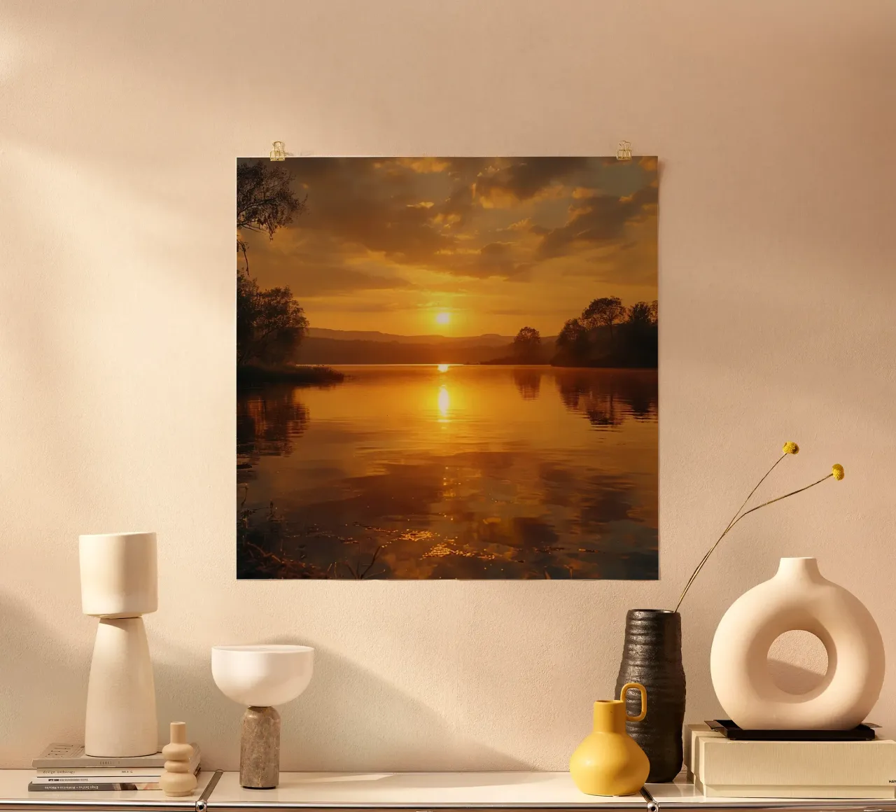 Orizzonte d'oro carta hahnemühle da PhotoVibe Decor