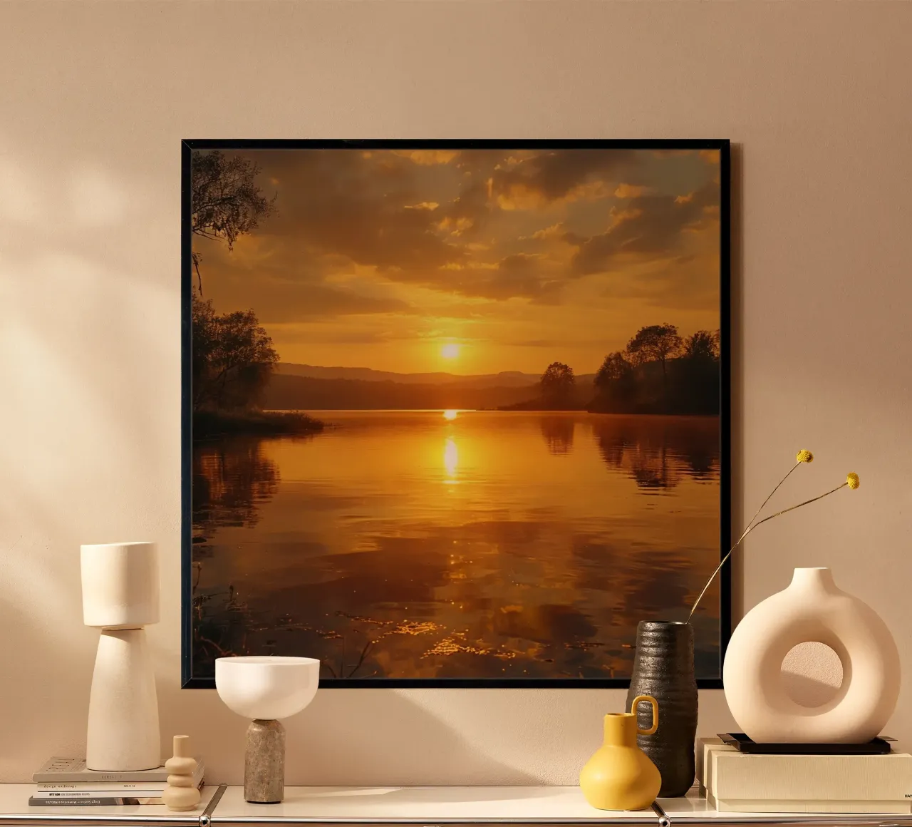 Orizzonte d'oro carta hahnemühle da PhotoVibe Decor