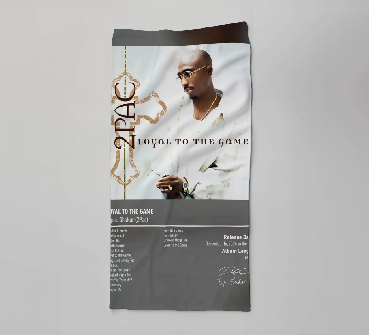 Loyal to the Game (2004) by Tupac Shakur 2Pac asciugamano da bagno da DGUnder