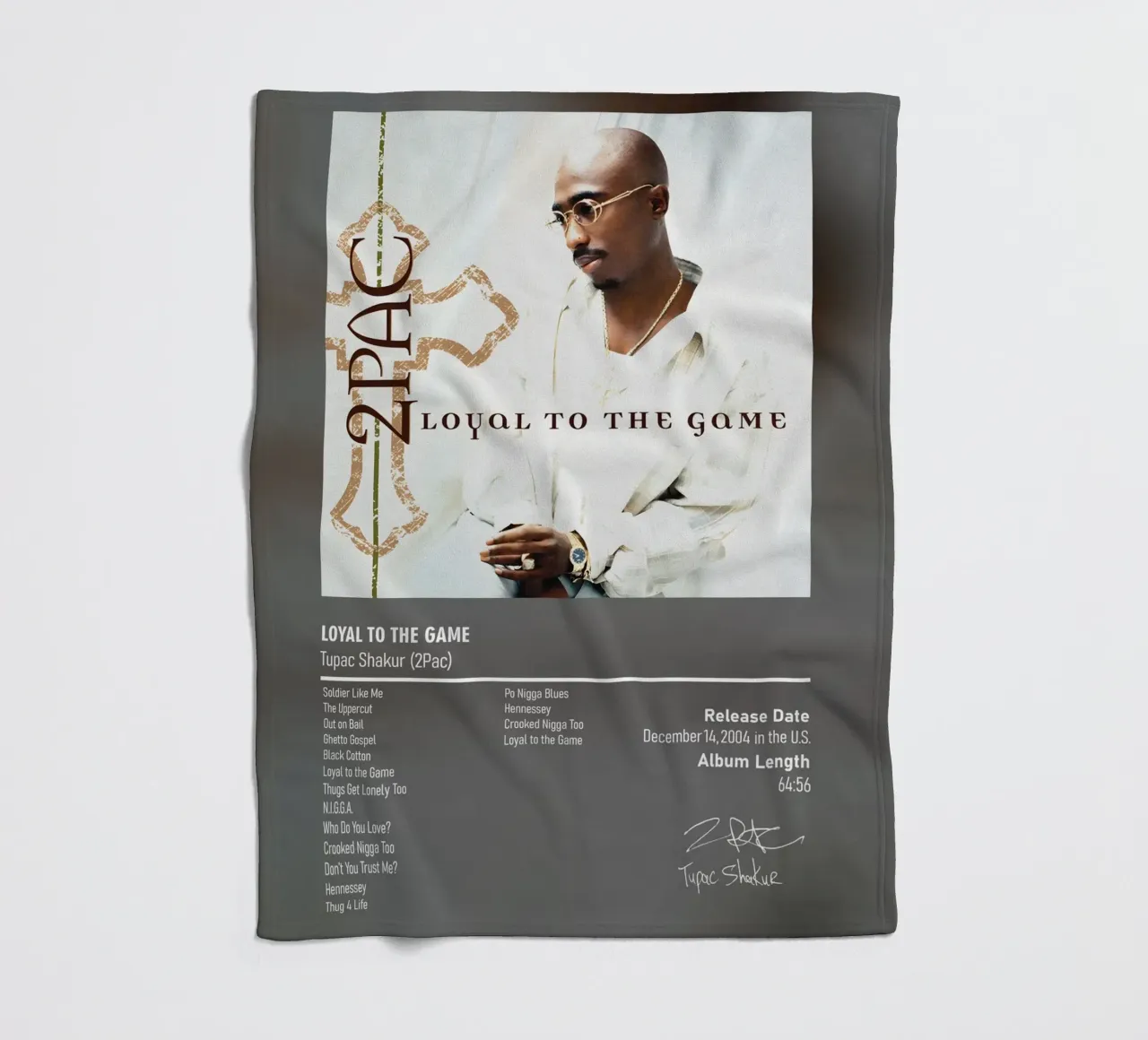 Loyal to the Game (2004) by Tupac Shakur 2Pac coperta in pile da DGUnder