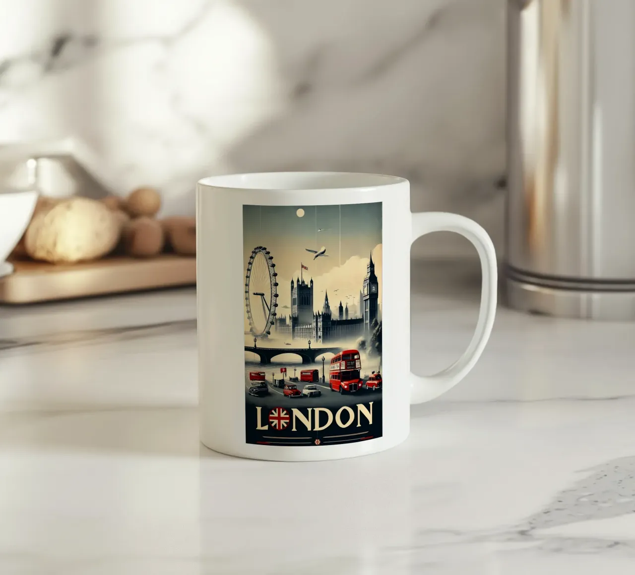 London tazza in ceramica da Verna