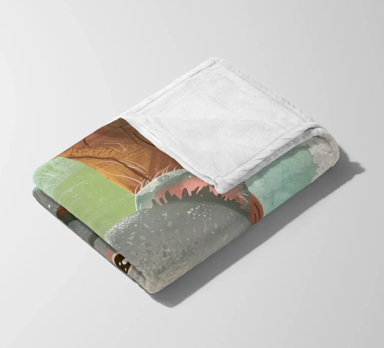 Mignon koala grimpant à un arbre dans une œuvre d'art fantaisiste plaid polaire de DesignDoodle