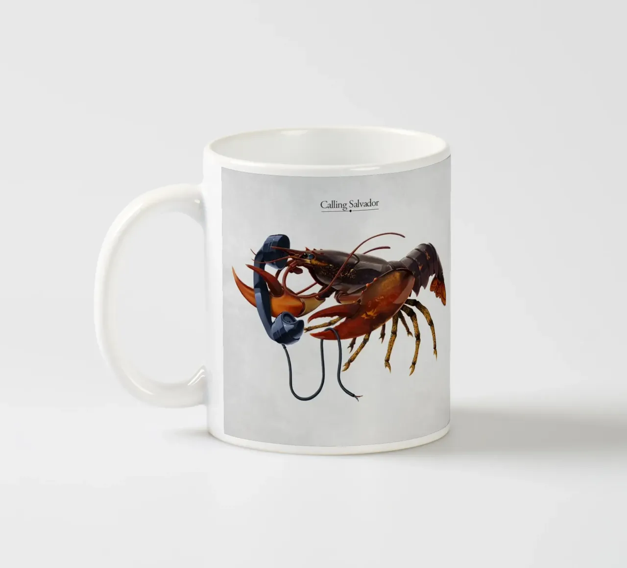 Calling Salvador (Titled) tazza in ceramica da Rob Art | Illustration