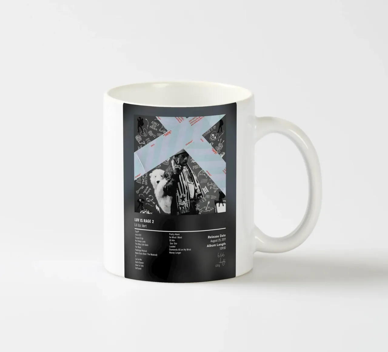 Luv Is Rage 2 (2017) by Lil Uzi Vert tazza in ceramica da DGUnder