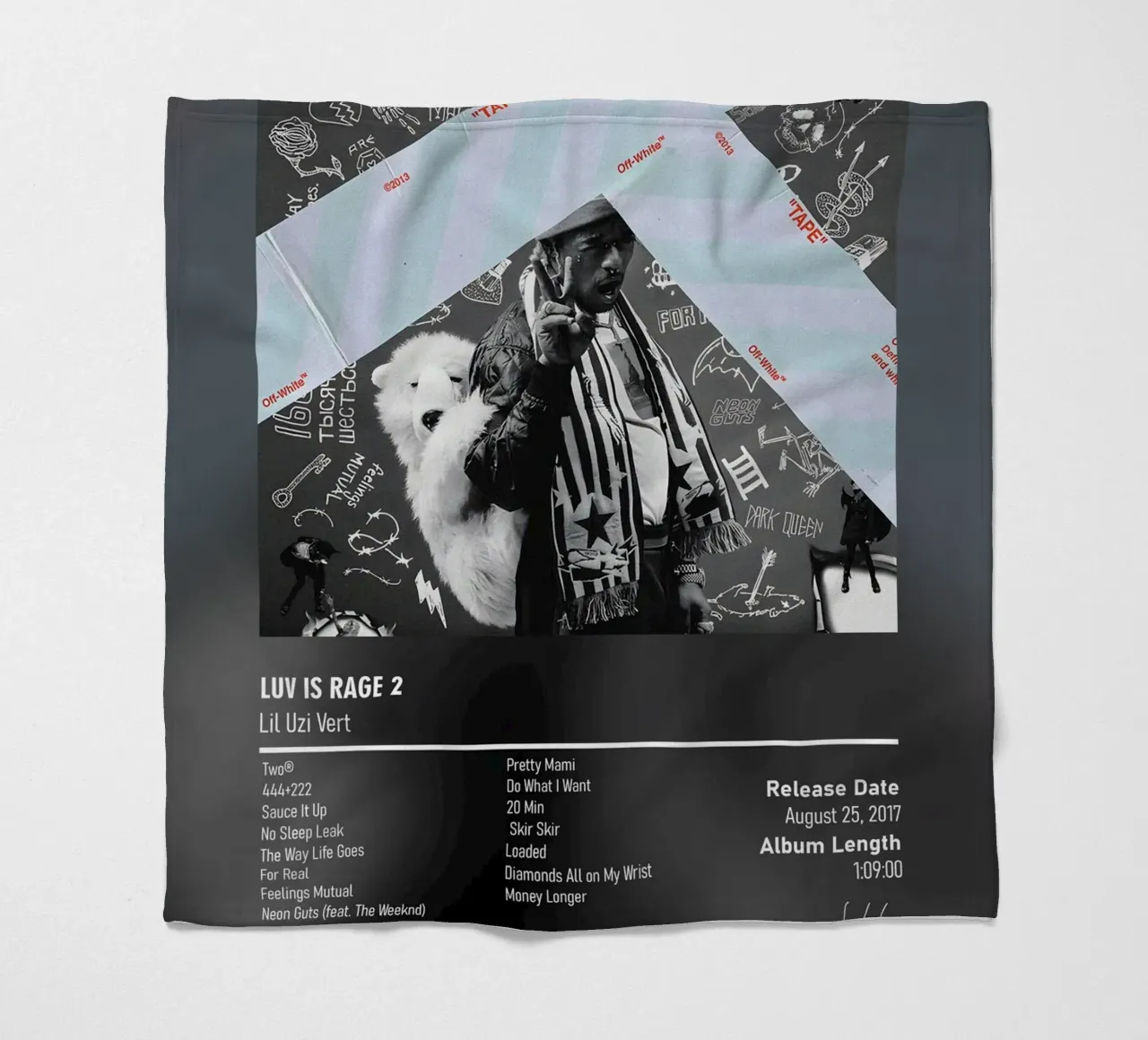 Luv Is Rage 2 (2017) by Lil Uzi Vert coperta in pile da DGUnder
