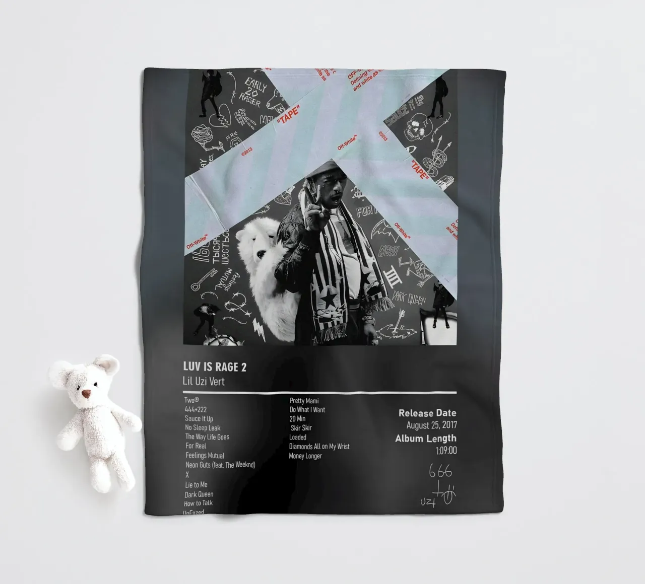 Luv Is Rage 2 (2017) by Lil Uzi Vert coperta in pile da DGUnder