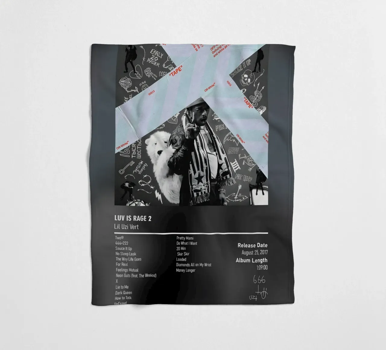 Luv Is Rage 2 (2017) by Lil Uzi Vert coperta in pile da DGUnder