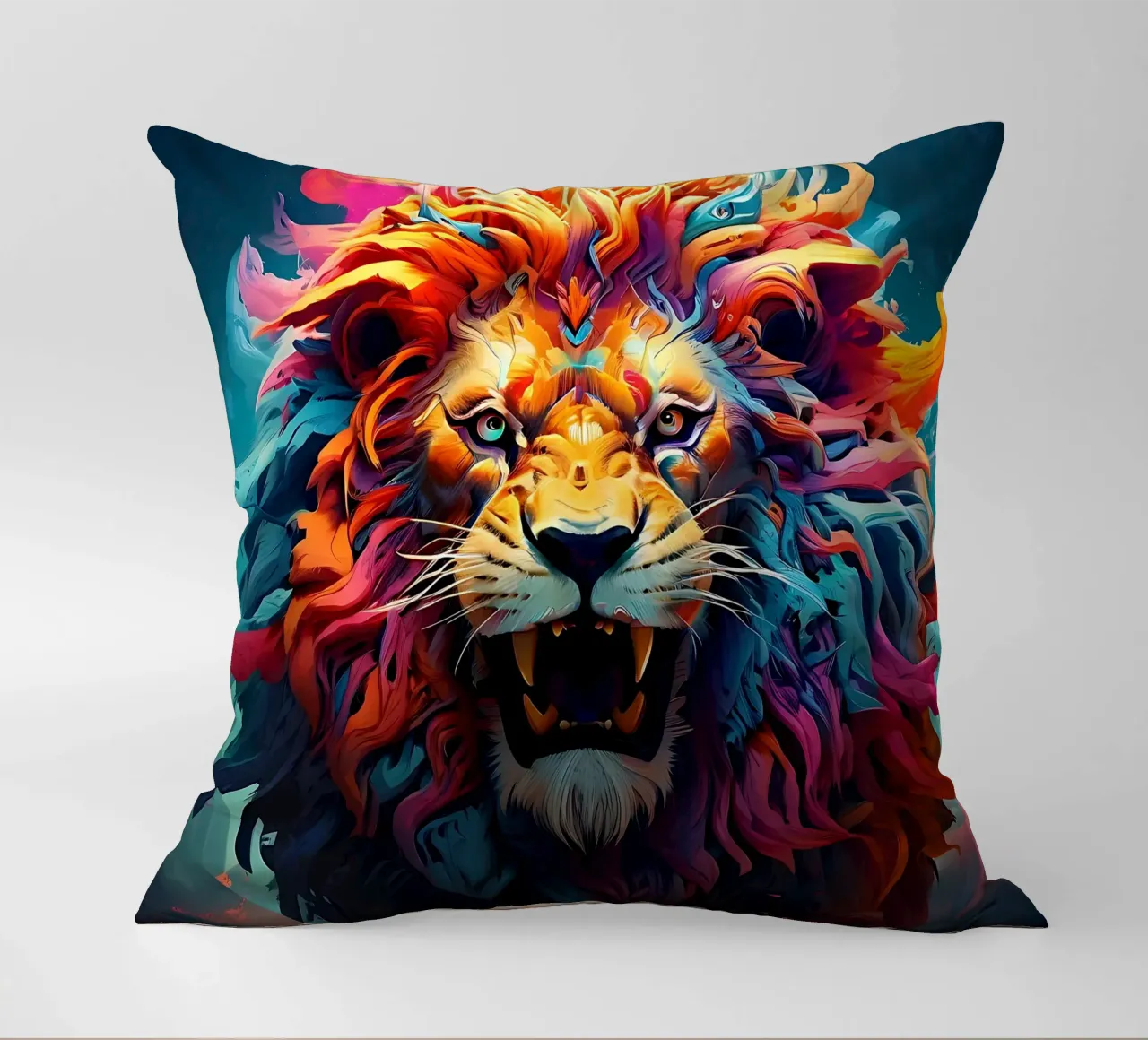 Leone_Stile_J_1 cuscino da Tierisch bunt by LK