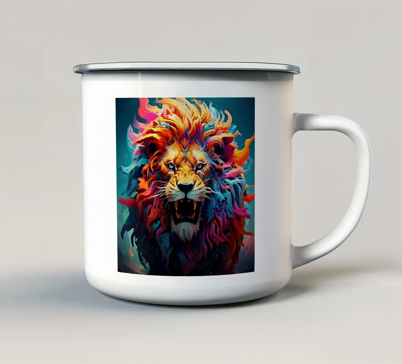 Leone_Stile_J_1 tazza in smalto da Tierisch bunt by LK