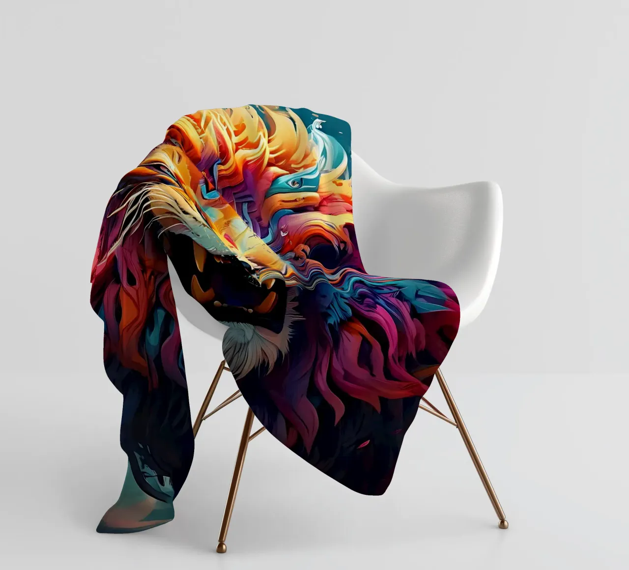 Leone_Stile_J_1 coperta in pile da Tierisch bunt by LK