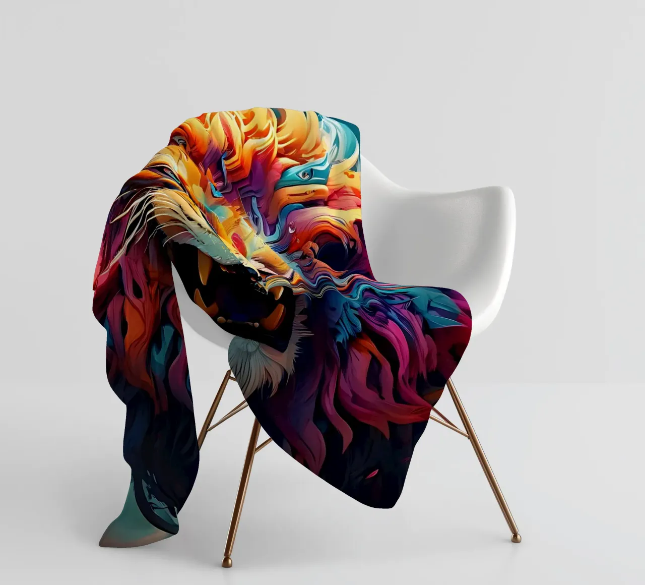 Leone_Stile_J_1 coperta in pile da Tierisch bunt by LK