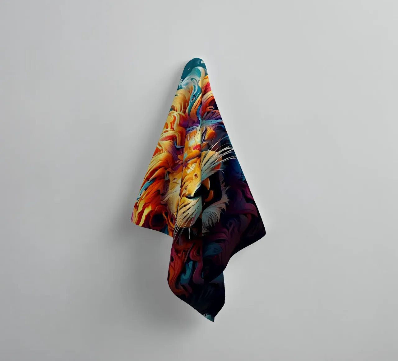 Lion_Style_J_1 towel by Tierisch bunt by LK