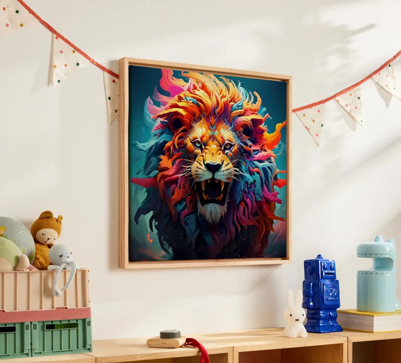 Lion_Style_J_1 canvas by Tierisch bunt by LK