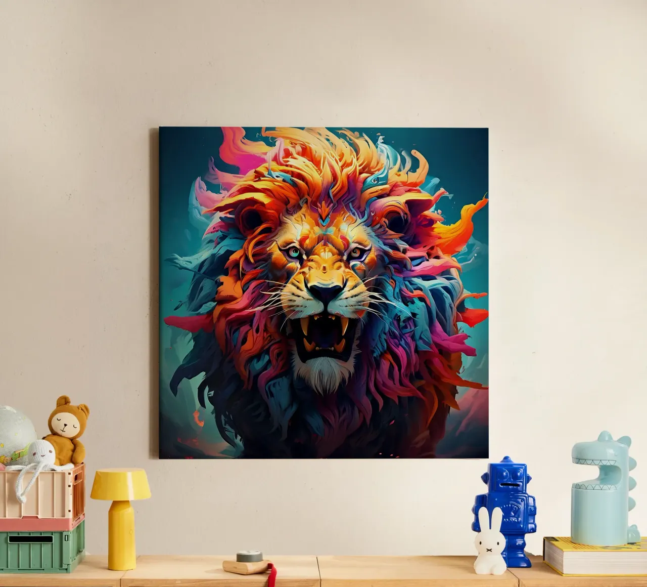 Lion_Style_J_1 canvas by Tierisch bunt by LK