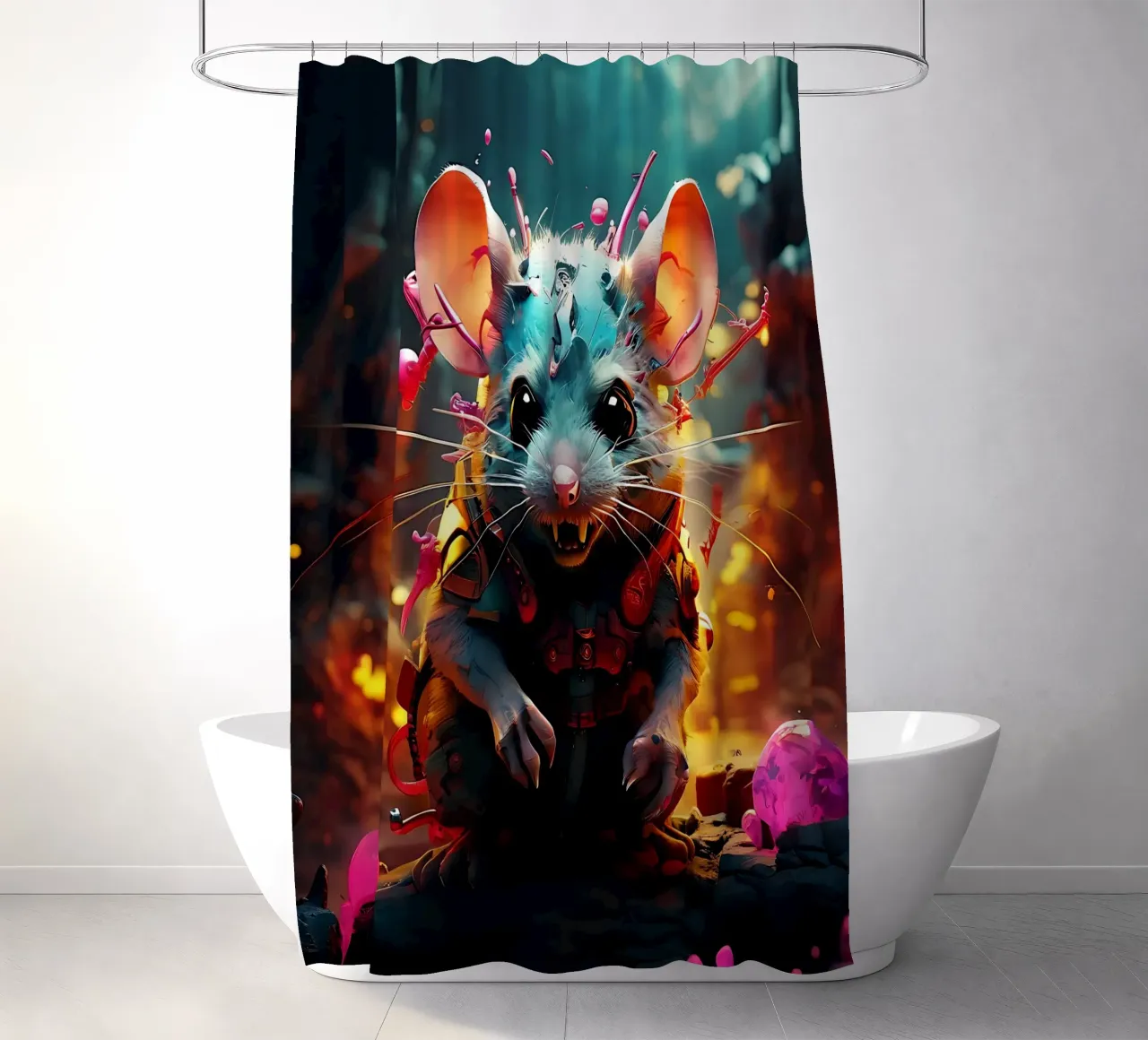 Stile_mouse_J_1 tenda da doccia da Tierisch bunt by LK