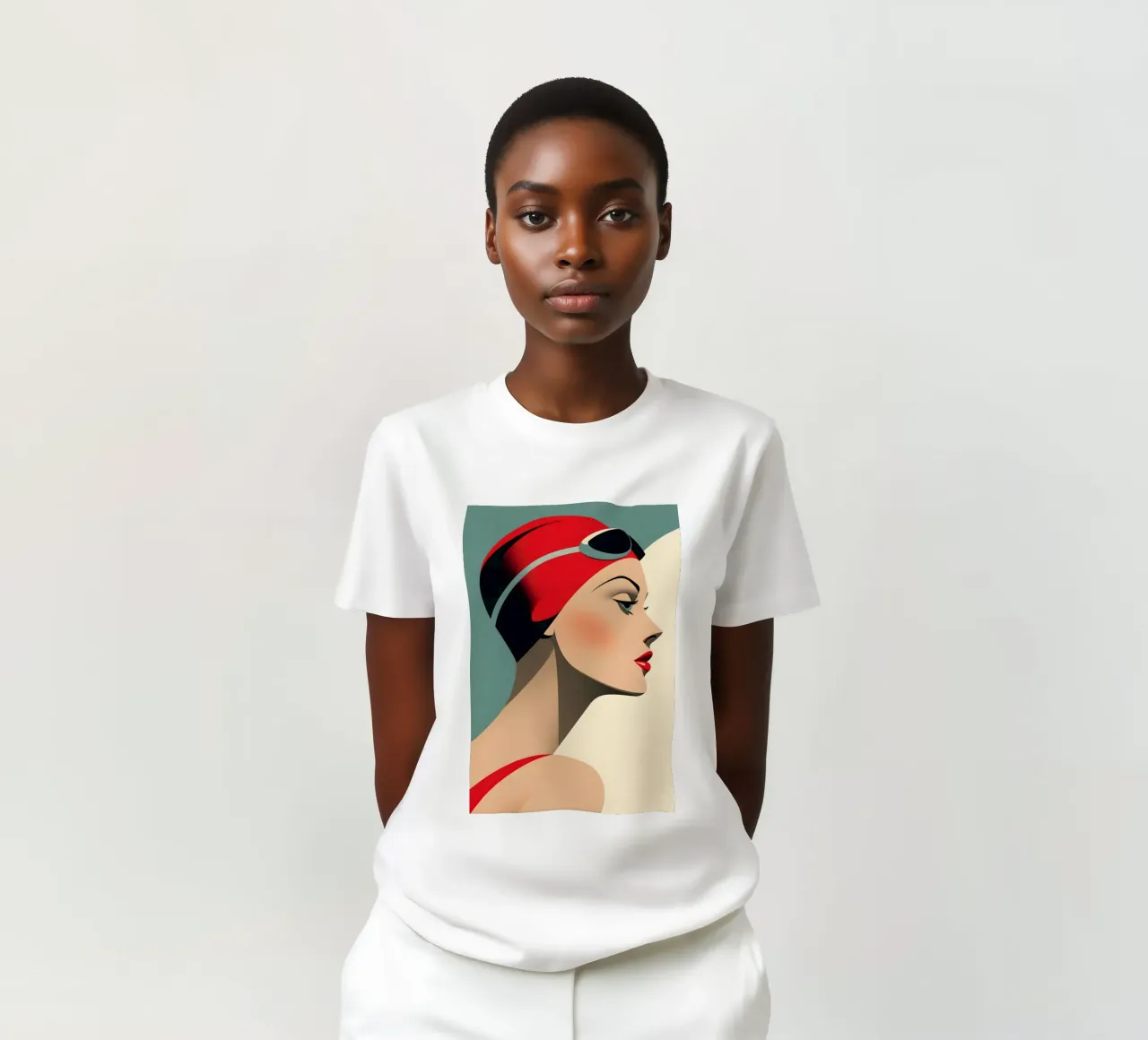 Bademode d'epoca t-shirt da M-Ulrich-Digital Art