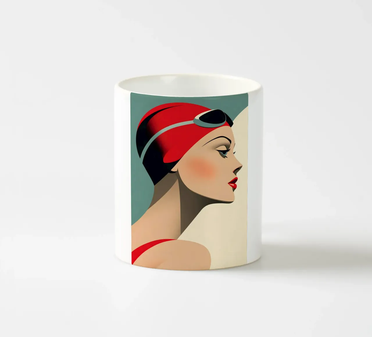 Bademode d'epoca tazza in ceramica da M-Ulrich-Digital Art