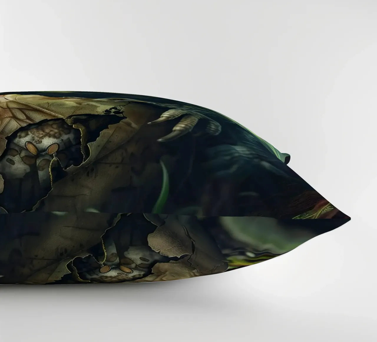 Komodo hatching from egg in a dense forest environment decorative cushion by DesignDoodle