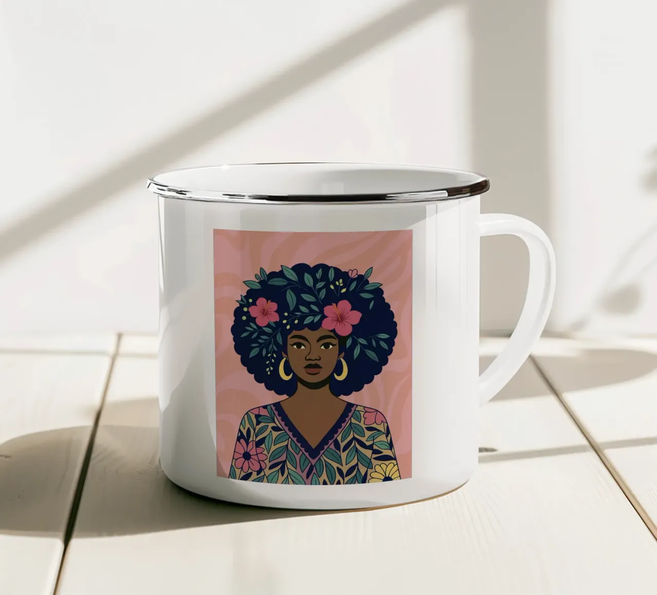 She who blooms tazza in smalto da Taika Tori Art