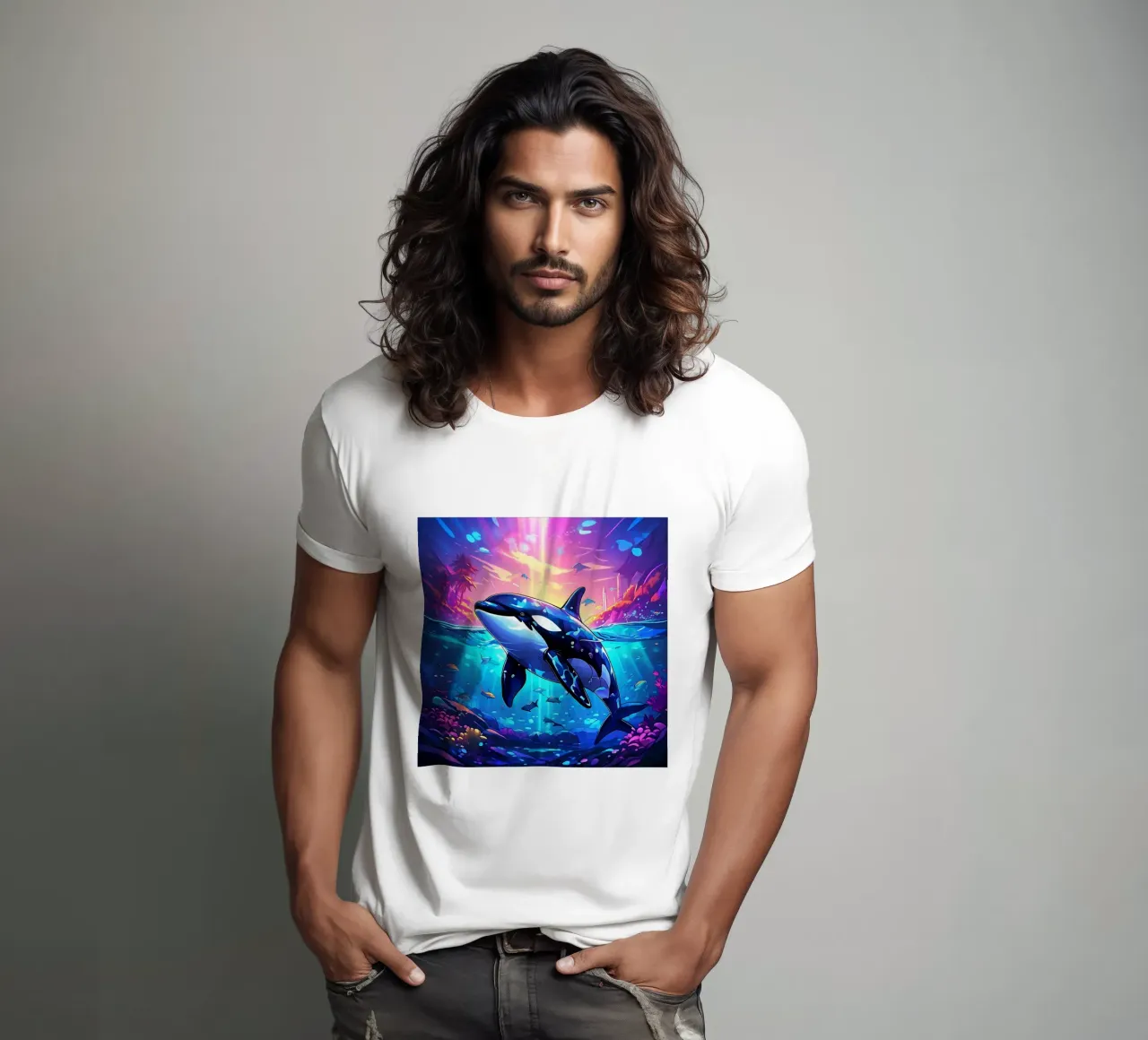 Orca_Stil_J_1 t-shirt da Tierisch bunt by LK