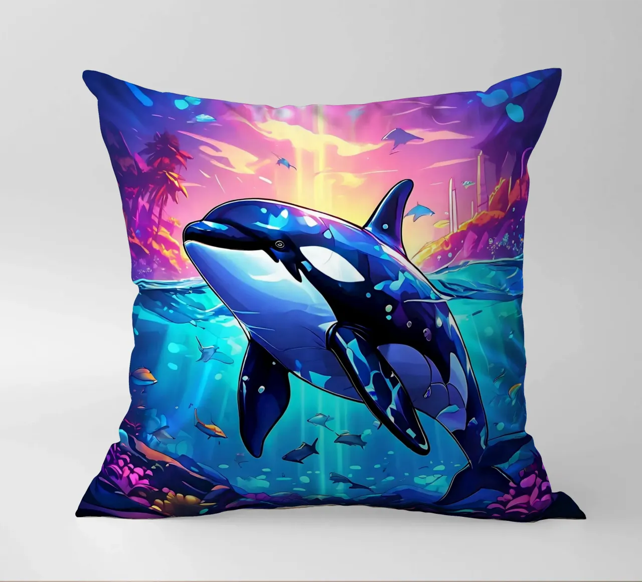 Orca_Stil_J_1 cuscino da Tierisch bunt by LK