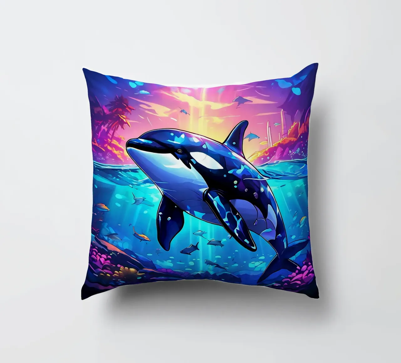 Orca_Stil_J_1 cuscino da Tierisch bunt by LK