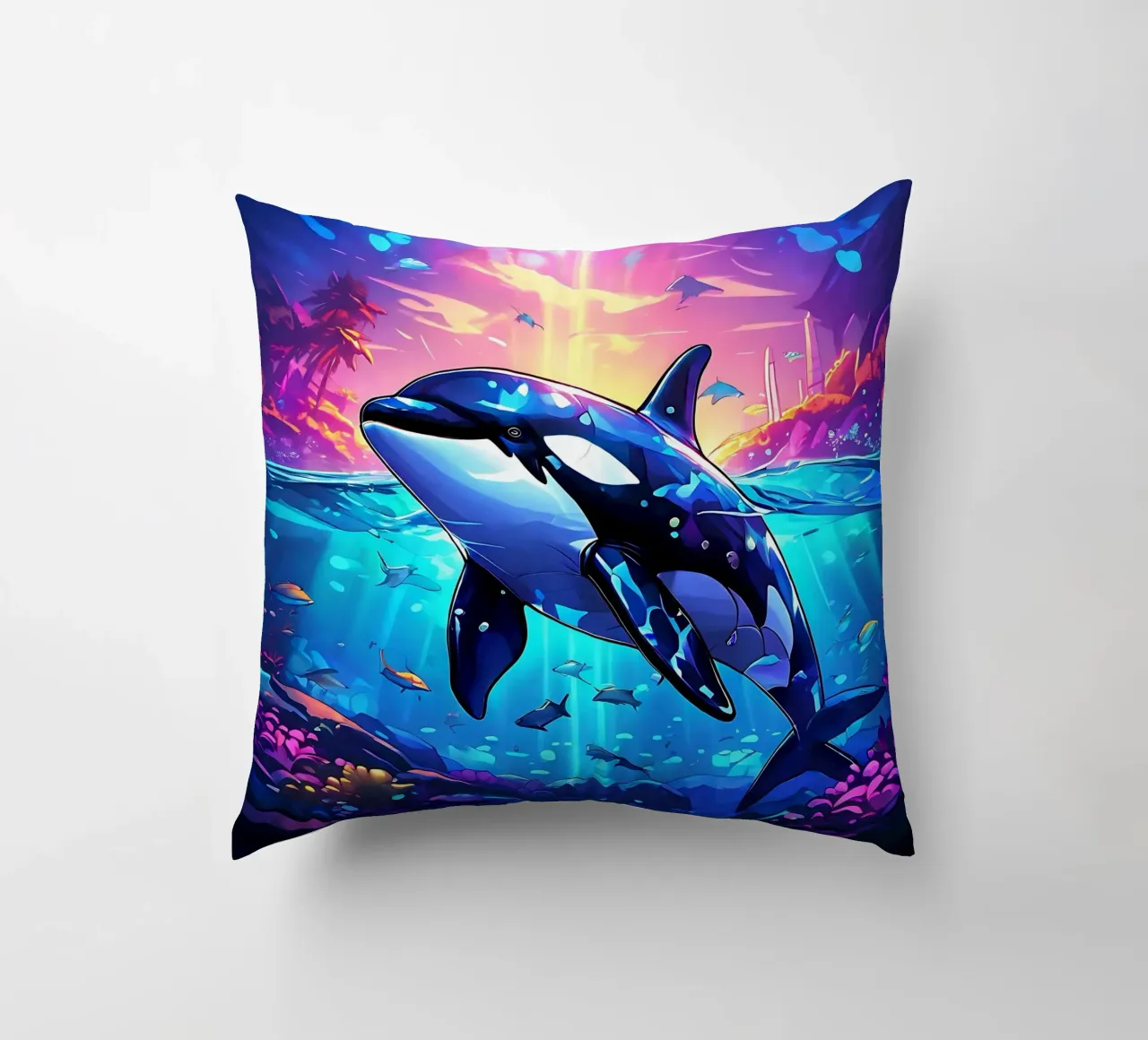 Orca_Stil_J_1 cuscino da Tierisch bunt by LK