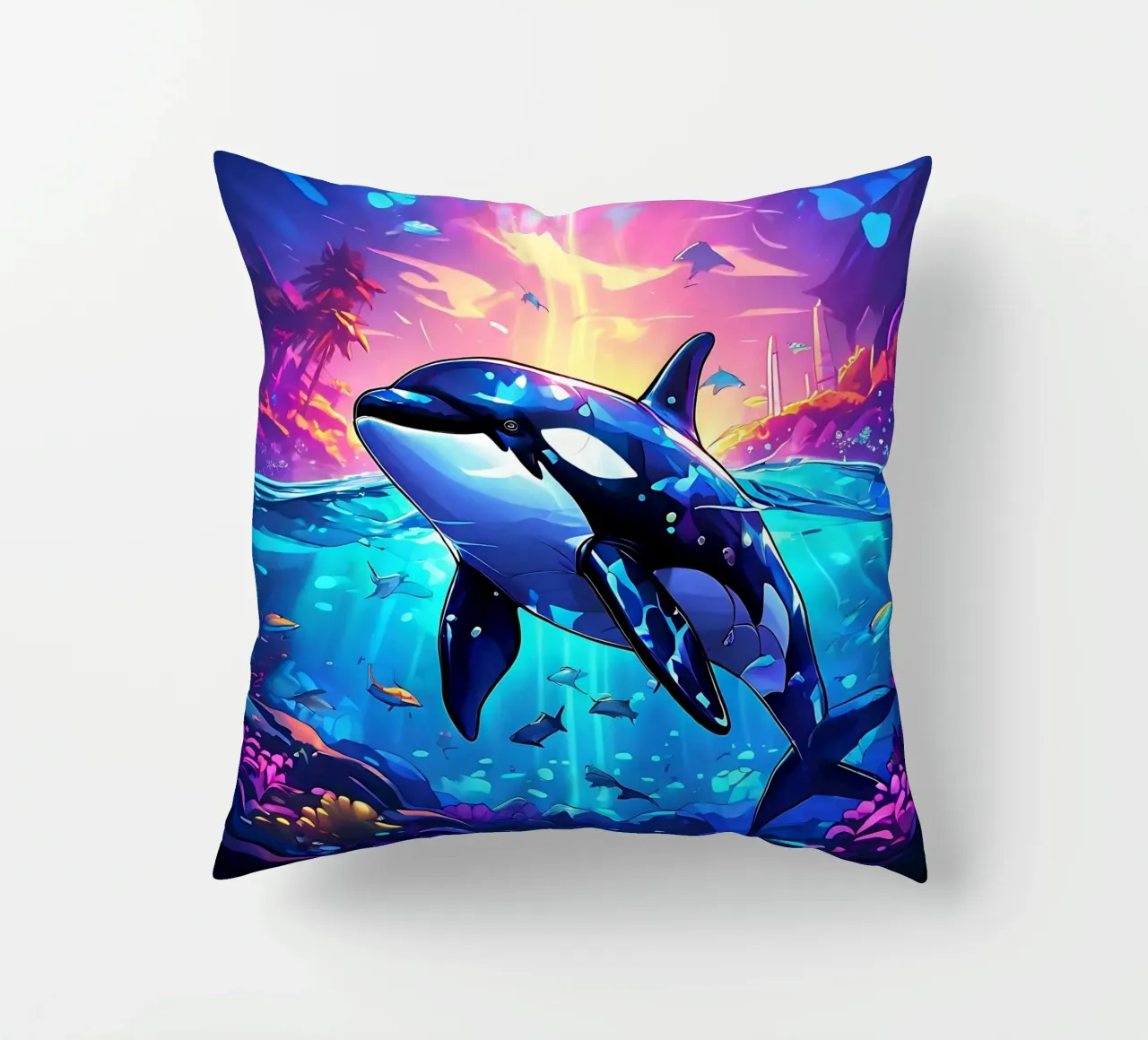 Orca_Stil_J_1 cuscino da Tierisch bunt by LK