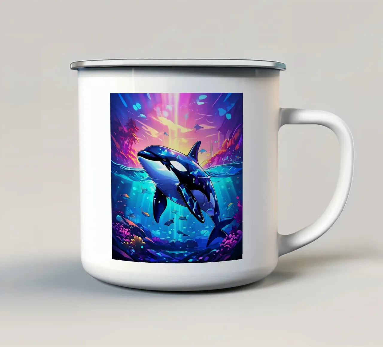 Orca_Stil_J_1 tazza in smalto da Tierisch bunt by LK