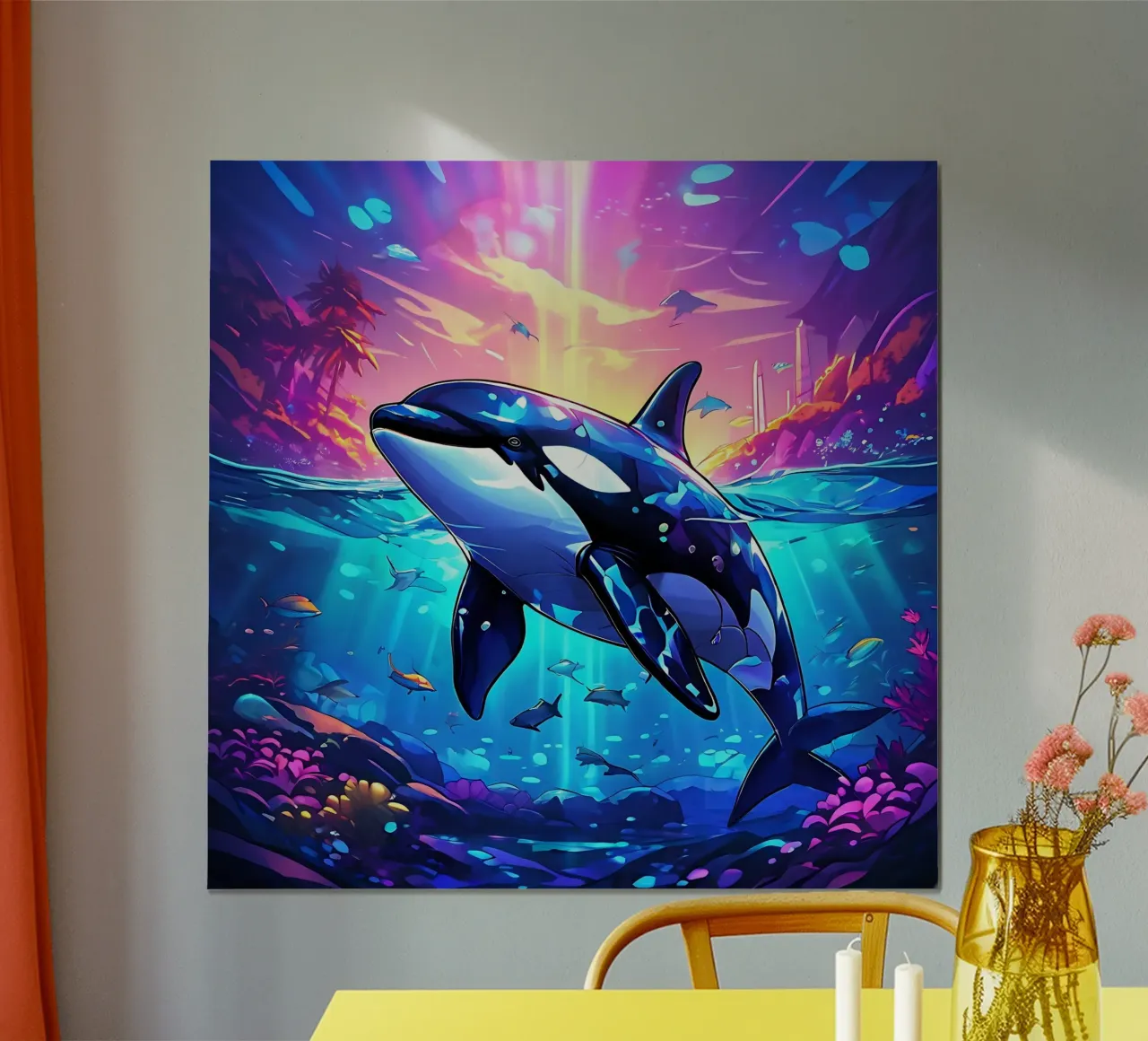 Orca_Stil_J_1 carta hahnemühle da Tierisch bunt by LK