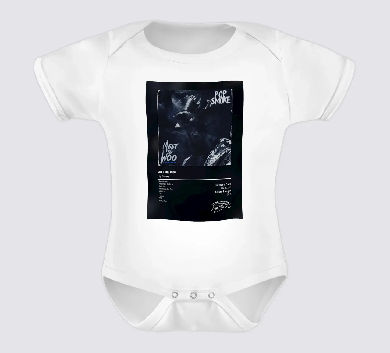 Meet the Woo (Volume 1) Pop Smoke body neonato maniche corte da DGUnder
