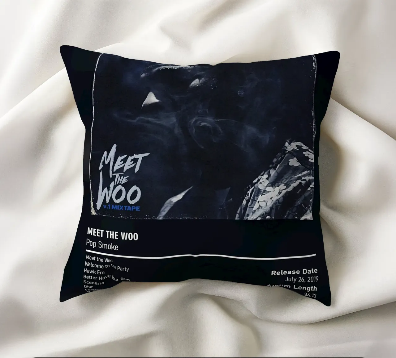 Meet the Woo (Volume 1) Pop Smoke cuscino da DGUnder