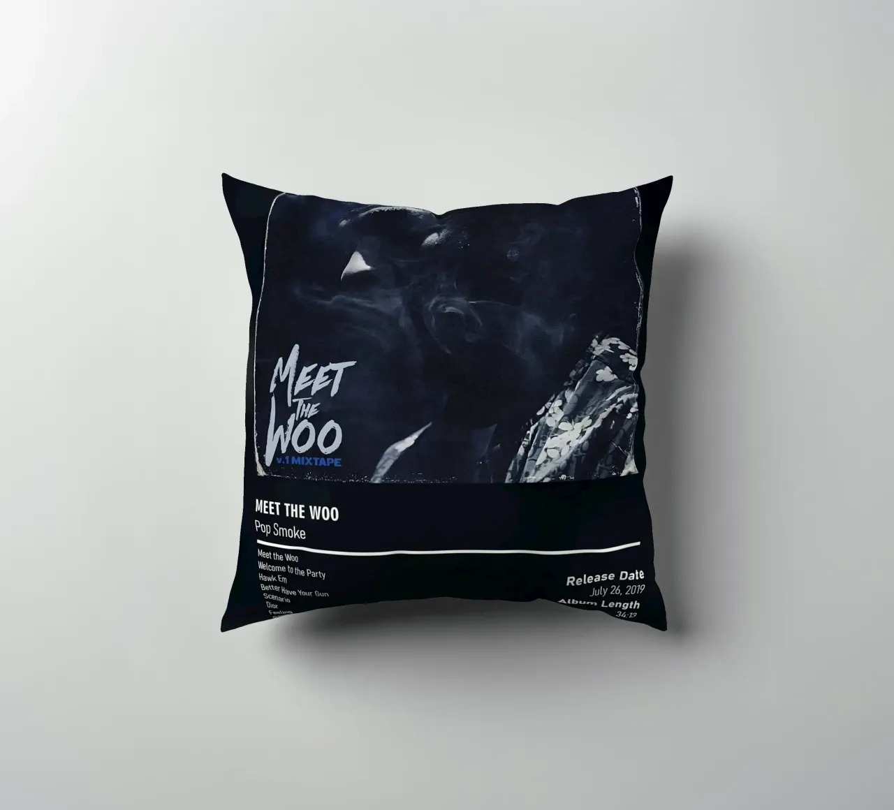 Meet the Woo (Volume 1) Pop Smoke cuscino da DGUnder