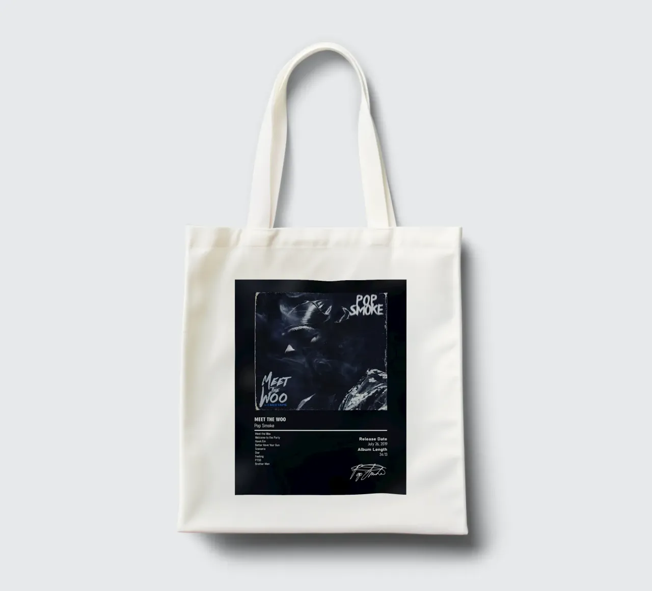 Meet the Woo (Volume 1) Pop Smoke borsa in juta da DGUnder