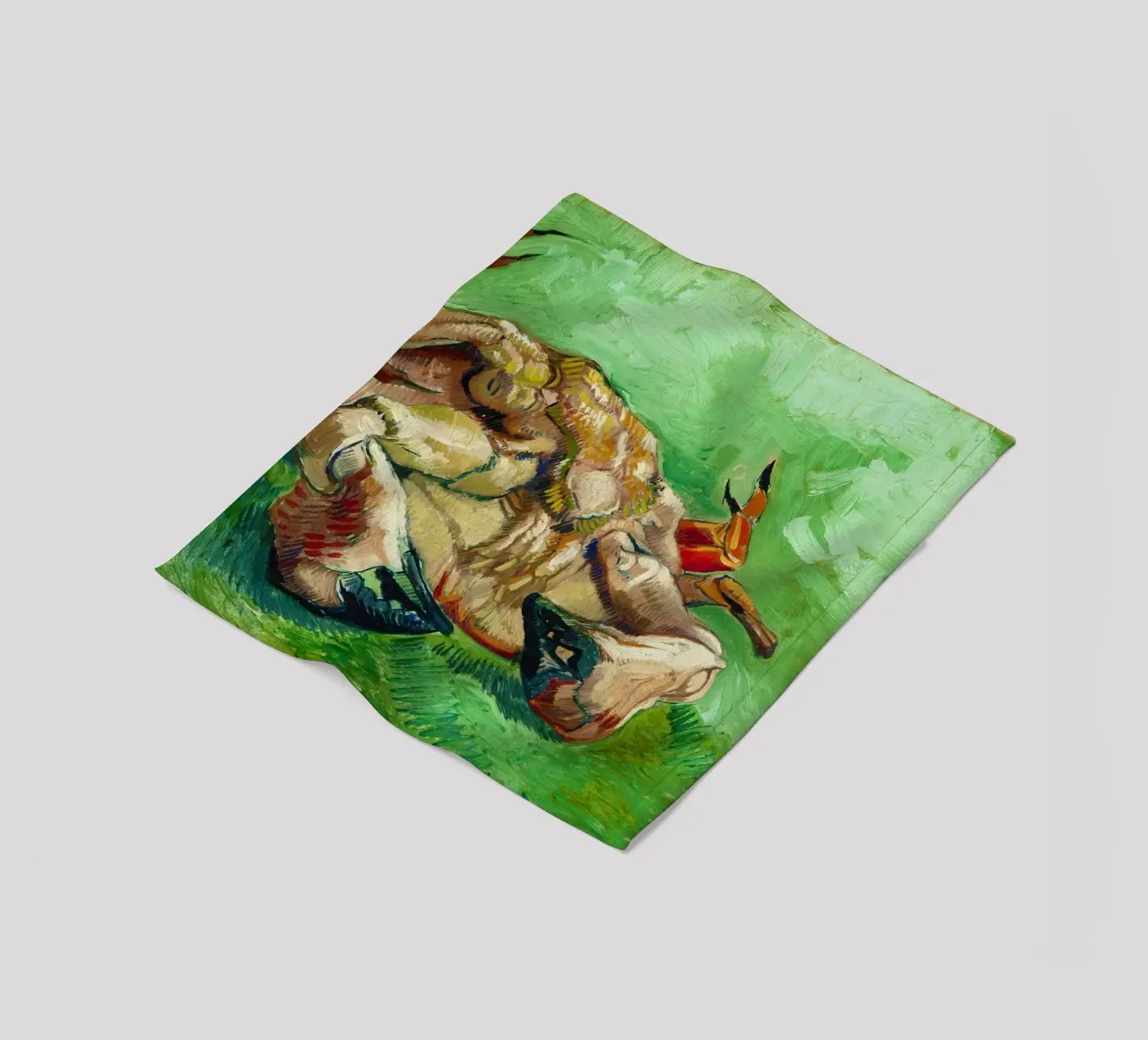 A Crab on its Back (1887) by Vincent van Gogh fleece blanket by Van Gogh Prints