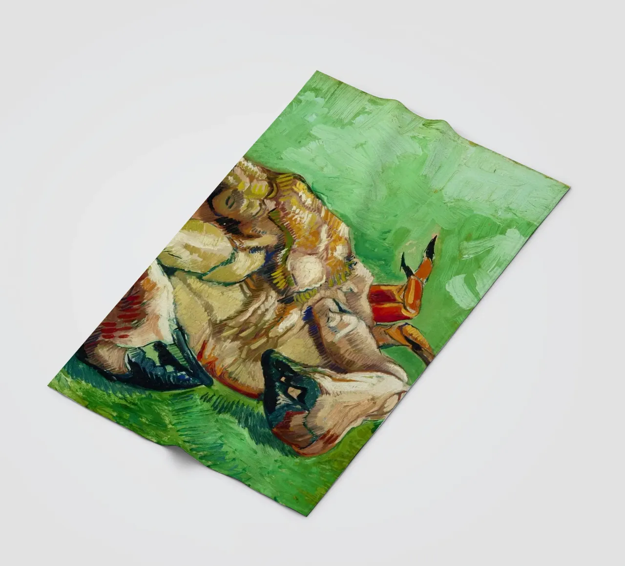 A Crab on its Back (1887) by Vincent van Gogh fleece blanket by Van Gogh Prints