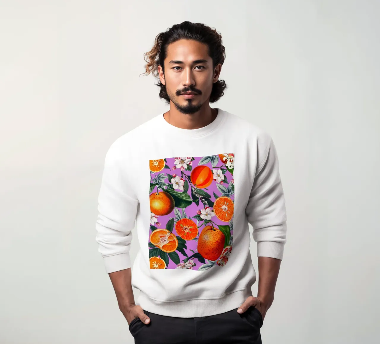 Vintage Fruit Pattern X felpa da burcukorkmazyurek