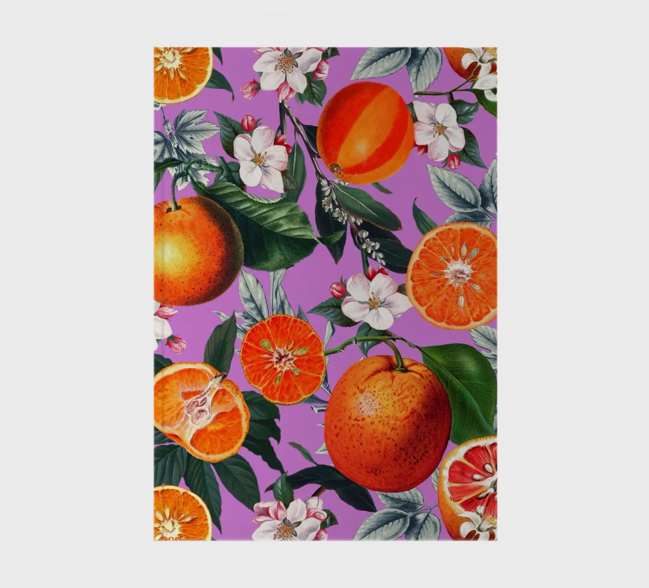 Vintage Fruit Pattern X notebook by burcukorkmazyurek