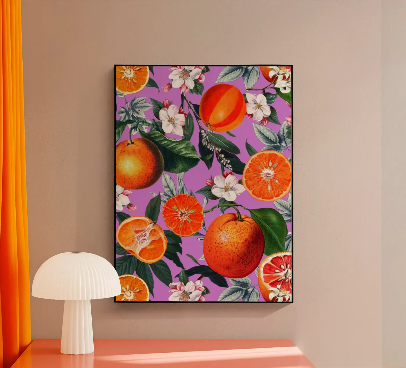 Vintage Fruit Pattern X plexiglass da burcukorkmazyurek