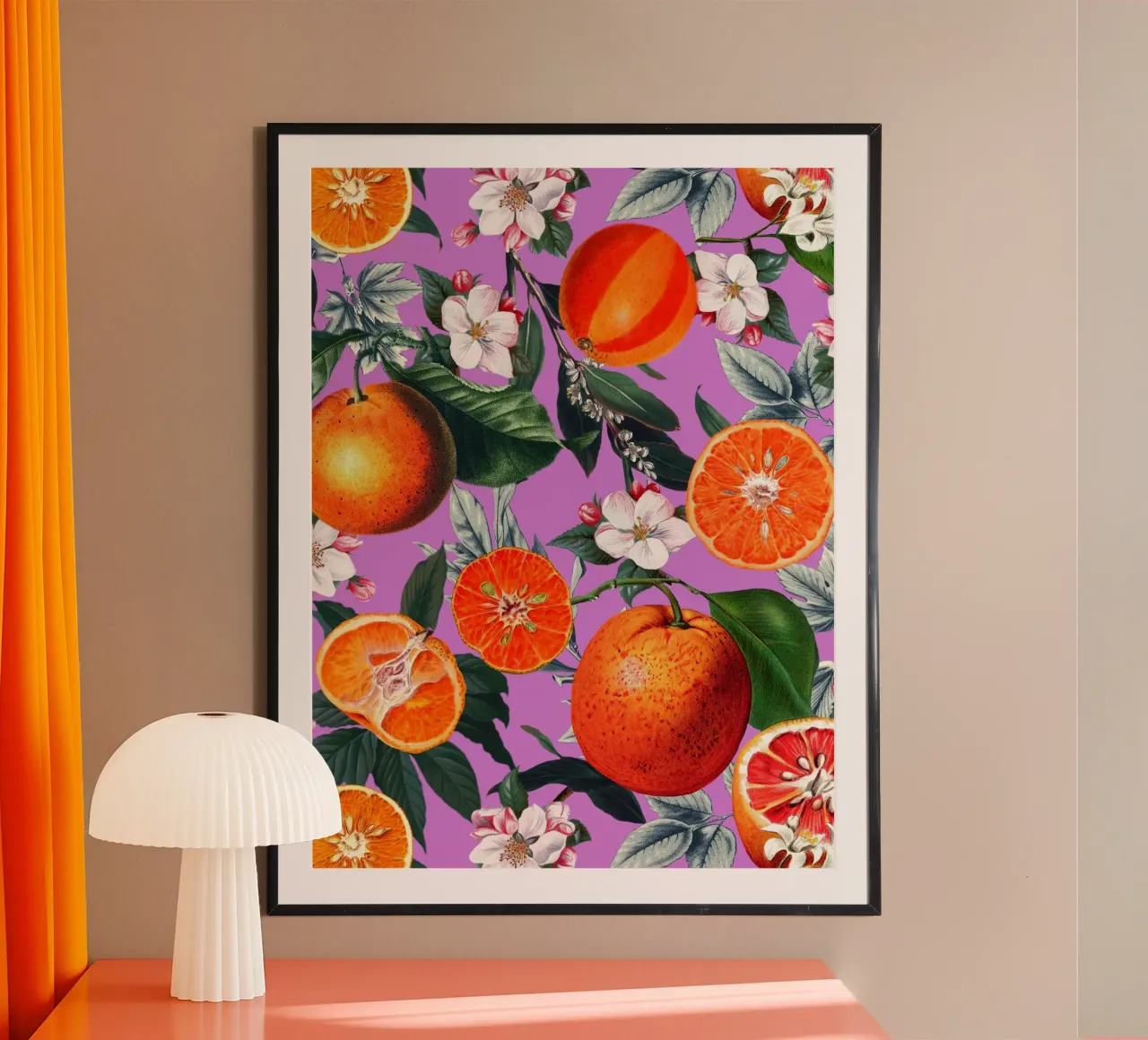 Vintage Fruit Pattern X carta hahnemühle da burcukorkmazyurek