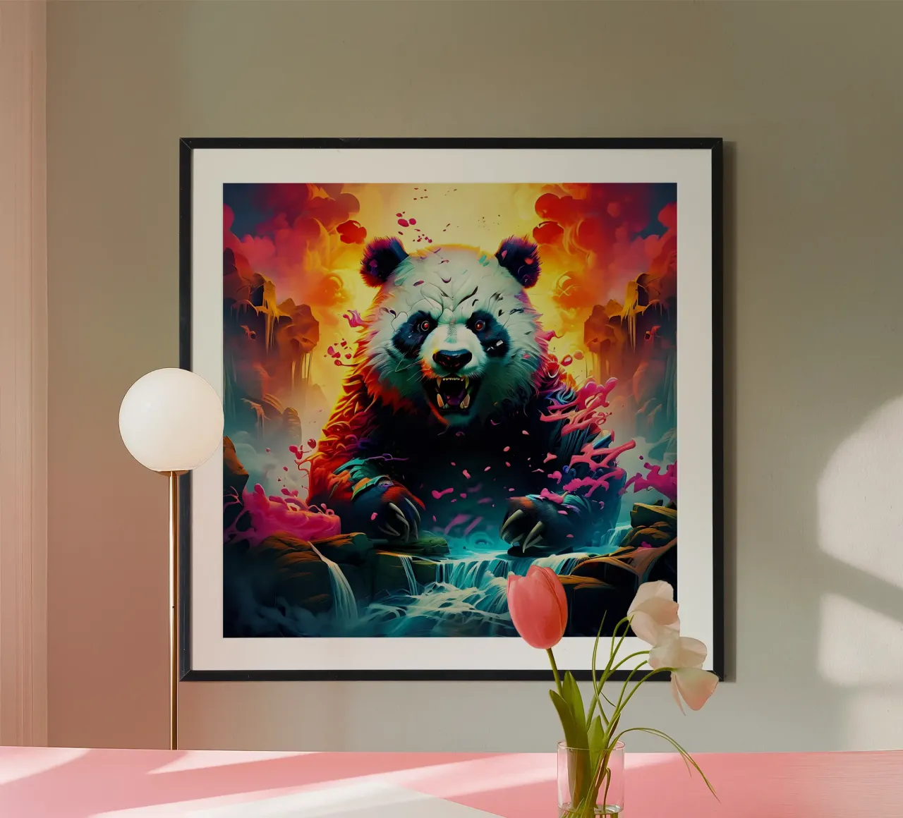 Panda_style_J_1 carta hahnemühle da Tierisch bunt by LK