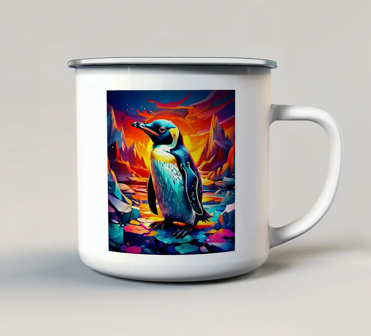 Pinguino_Stil_J_1 tazza in smalto da Tierisch bunt by LK