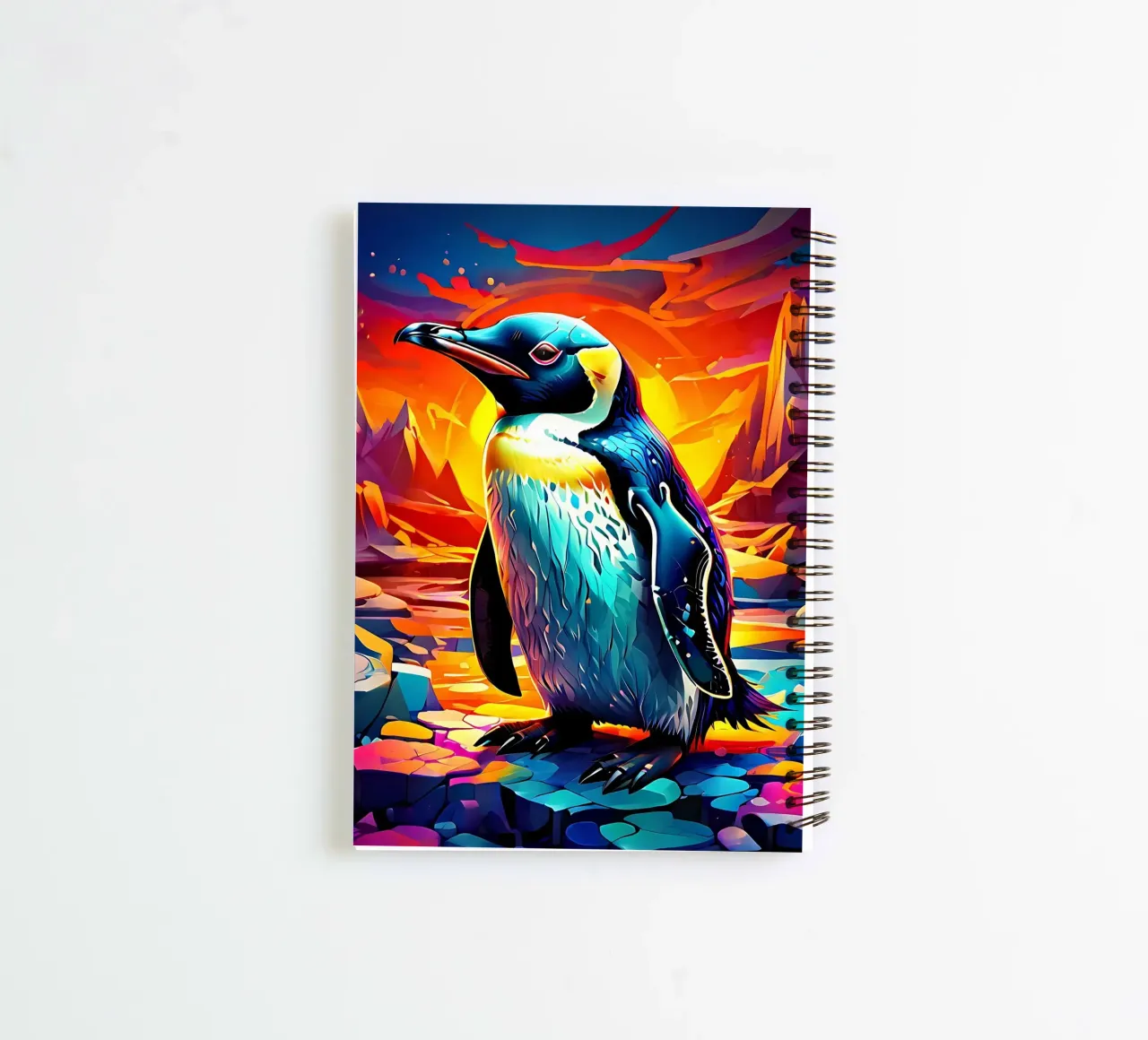 Pinguin_Stil_J_1 spiral notebook by Tierisch bunt by LK