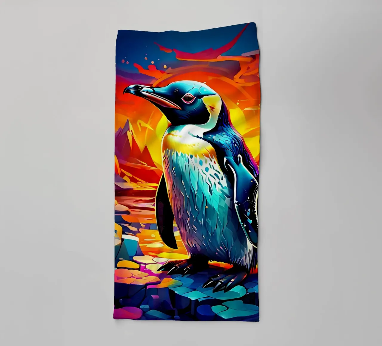 Pinguino_Stil_J_1 asciugamano da bagno da Tierisch bunt by LK